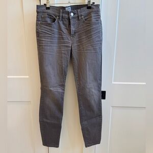 J Crew Toothpick Jeans Grey Distressed Wash Size 28​​​​